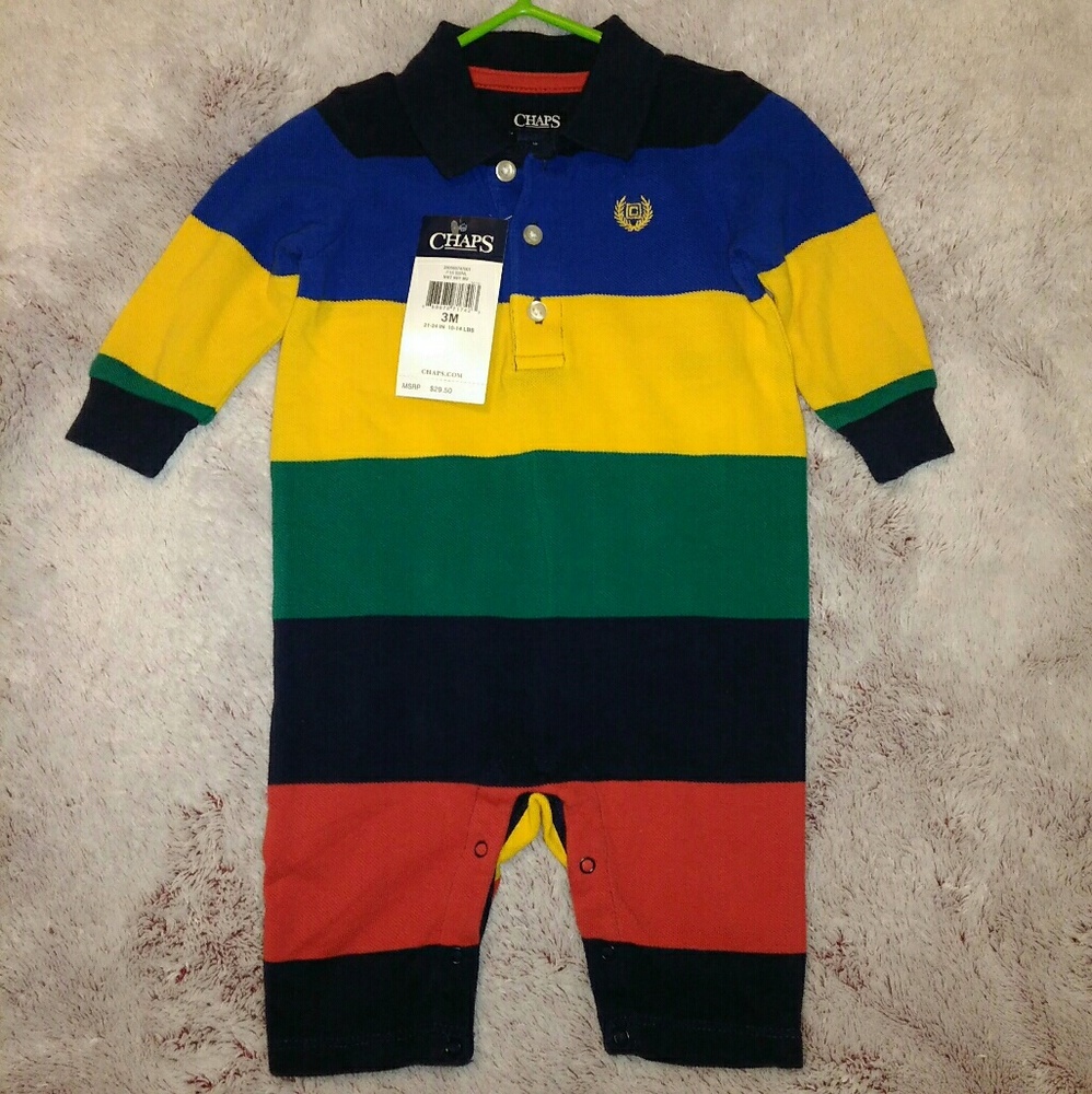Chaps long sleeve one piece